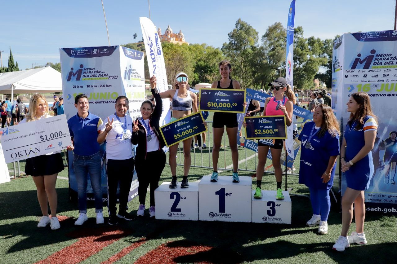 comunicado oficial Más de 5 mil asistentes en el Medio Maratón del Día del Papá en San Andrés Cholula