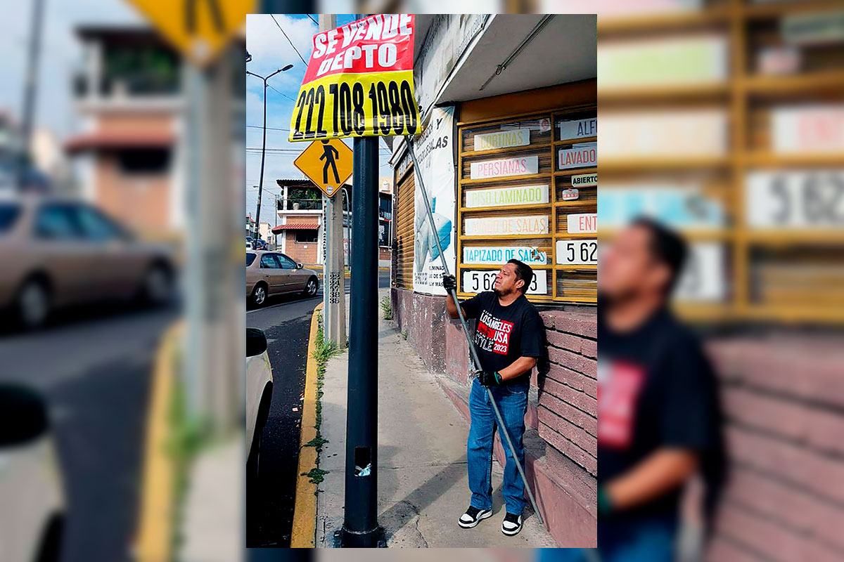 Por: Cortesía Ayuntamiento de Puebla Intensifica Retiro de Publicidad Irregular en la Ciudad