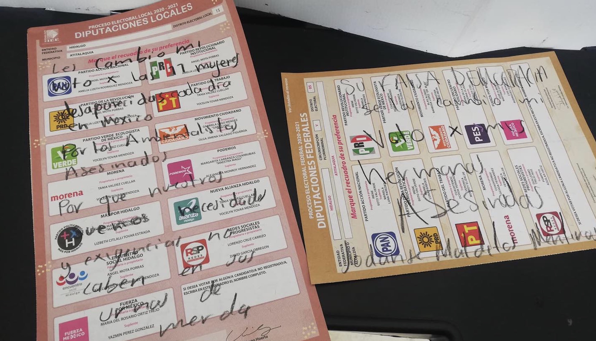 Por: Cortesía Ciudadanos anulan voto para visibilizar a desaparecidos