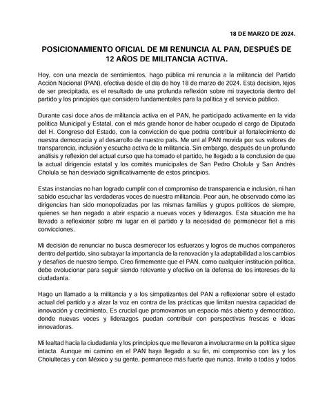 Por: Cortesía Renuncia Liz Minto al albiazul tras 12 años de militancia