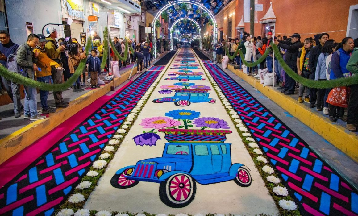 Alfombras de Huamantla buscan ser Patrimonio Inmaterial de la Humanidad