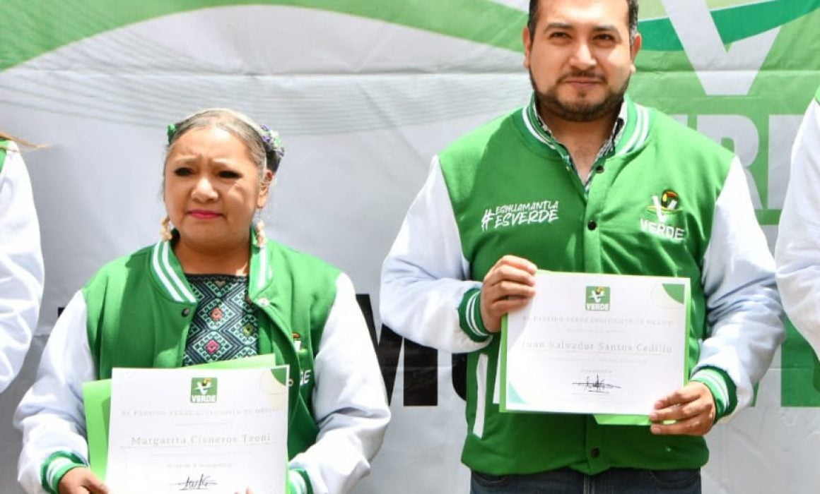 Por: Cortesía Margarita Cisneros Tzoni y Salvador Santos Cedillo son candidatos del PVEM