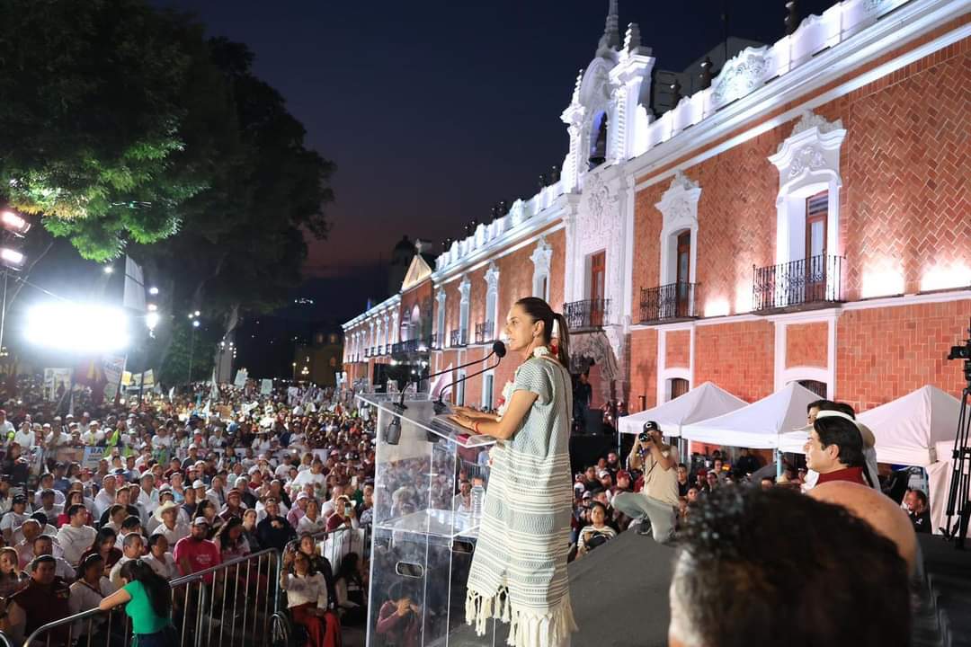 Por: Especial  En pleno caos sabatino la visita de Claudia Sheinbaum a Tlaxcala