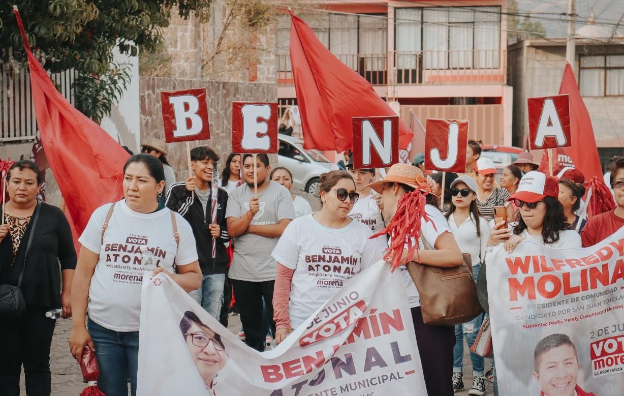 En Totolac reafirman su comprimiso con Benjamín Atonal y Morena