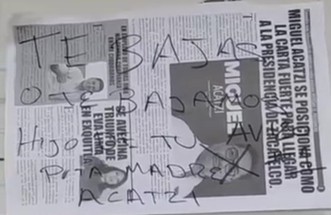 Zacatelco en foco rojo, amenazan a candidato del PAC