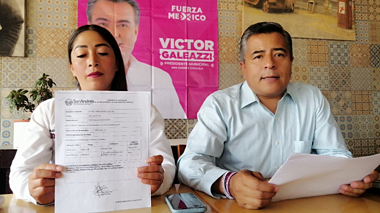 Por: Cortesía Lula Pineda Acusan irregularidades en la administración municipal de San Andrés Cholula