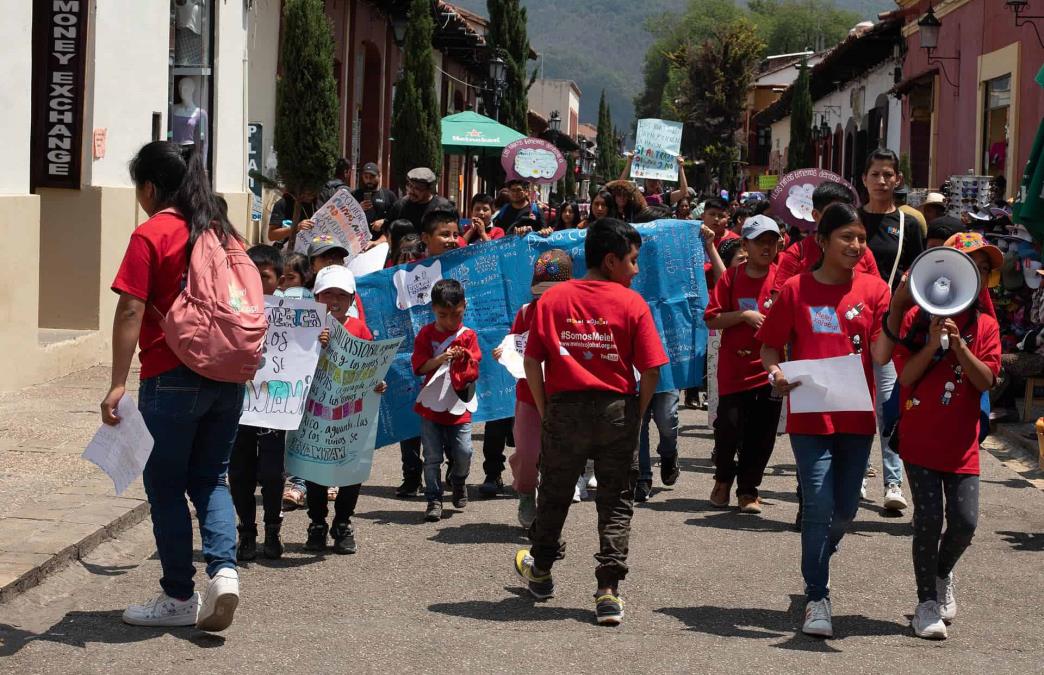Por: Cortesía Niños marcharon en contra de la explotación infantil en Chiapas