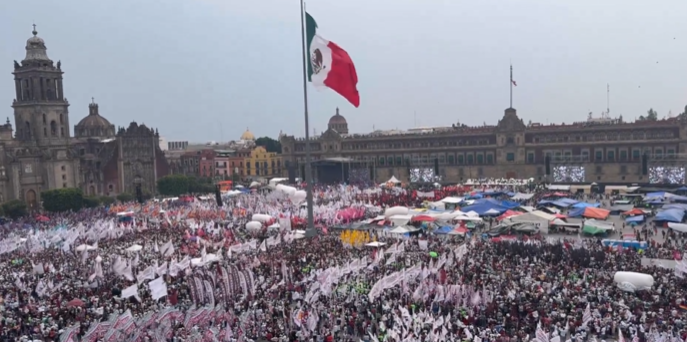 Por: Cortesía Más de medio millón de personas acudió al cierre de campaña de Sheinbaum, según Segob