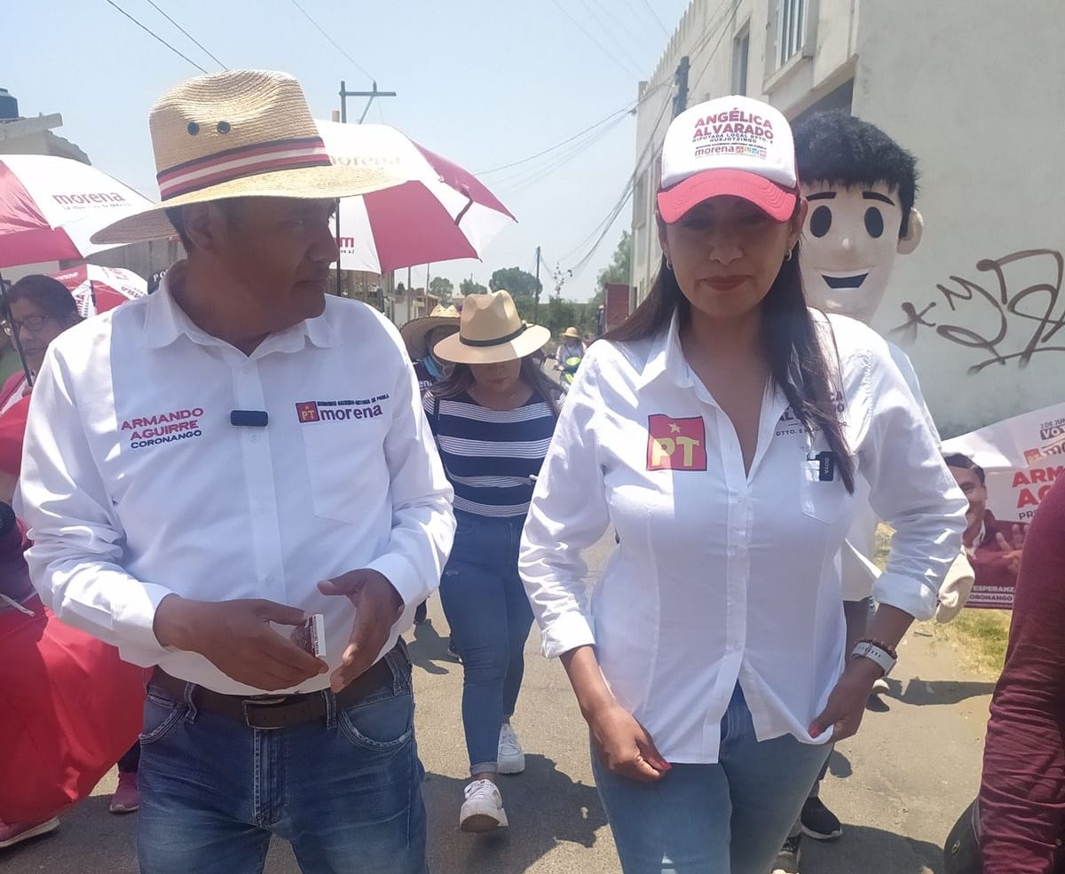 Por: Cortesía Lula Pineda Encabezan Angélica Alvarado y Armando Aguirre recorrido en Coronango para combatir el atraso municipal