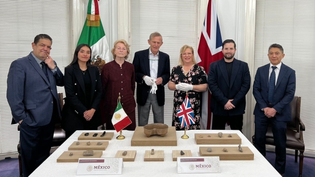 Por: Cortesía México recupera piezas arqueológicas que se encontraban en Reino Unido