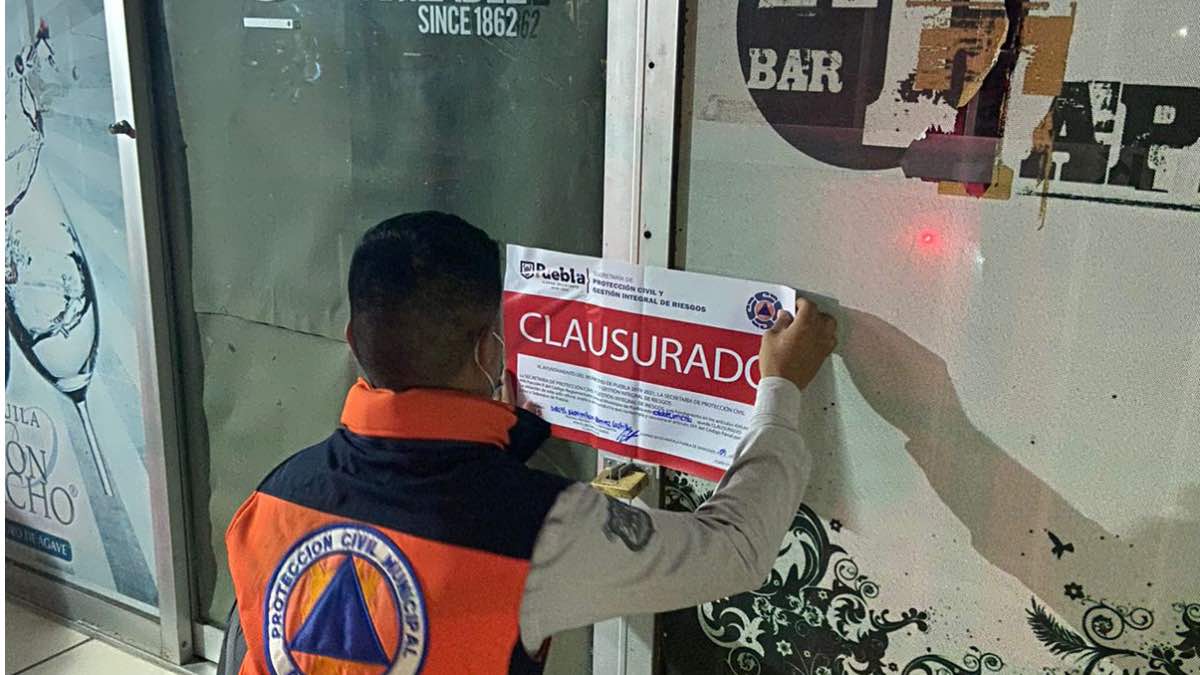 Por: Cortesía Clausuran siete bares definitivamente en Puebla por incumplimiento de normativas