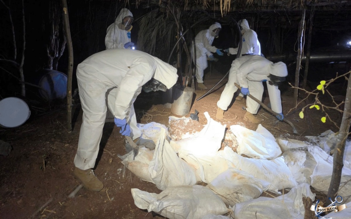 Por: Cortesía Marina destruye laboratorios clandestinos de metanfetaminas en Sinaloa