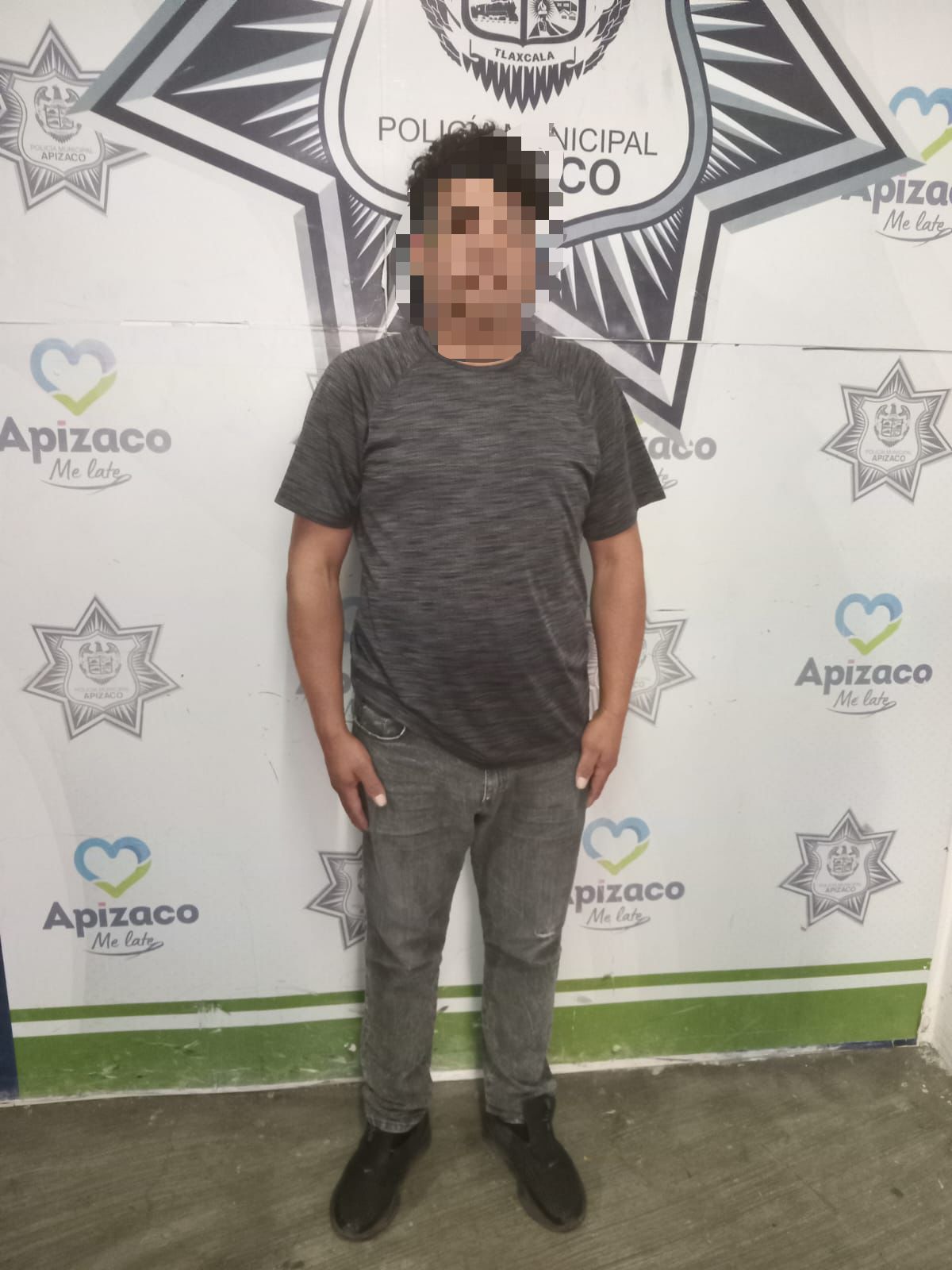 Patrulla Naranja de Apizaco detiene a sospechoso de acoso sexual.