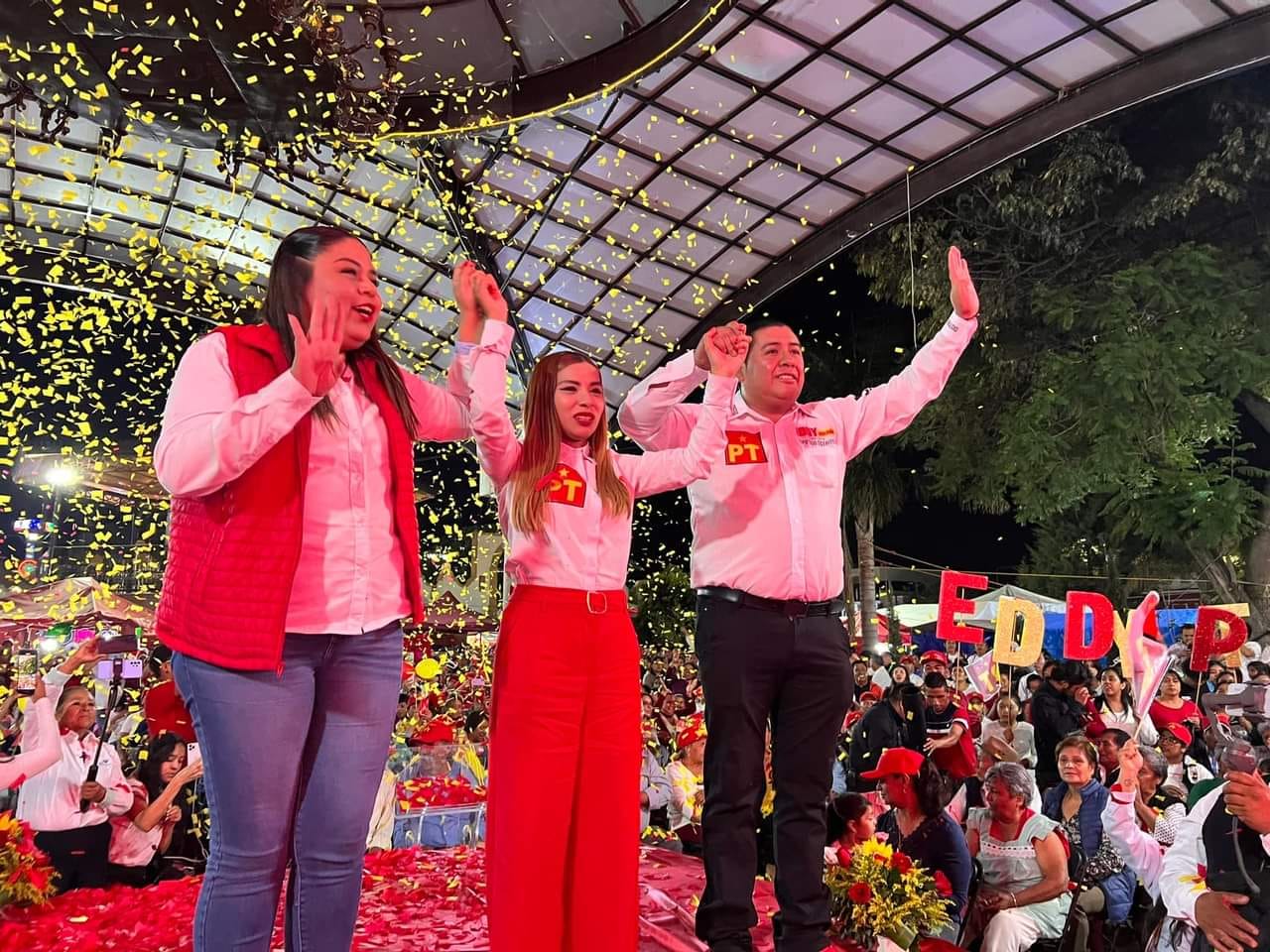 Vamos a demostrar que estamos en contra de las IMPOSICIONES, el PT representa la 4T: Eddy e Ivonne Roldán