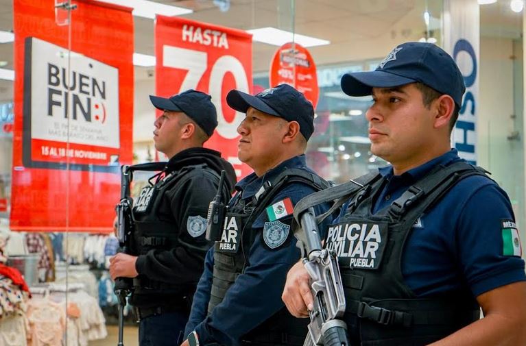 Por: Cortesía “Puebla refuerza seguridad con 3,596 policías para El Buen Fin 2024”