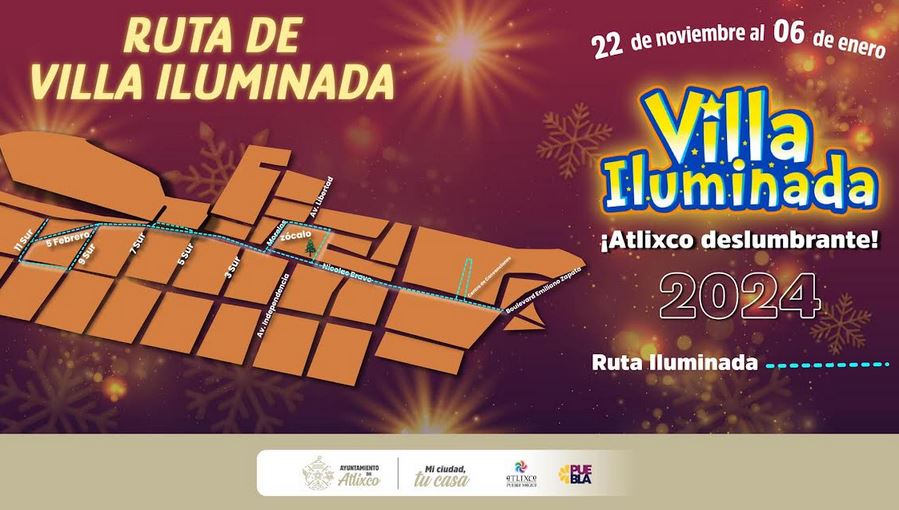 Por: Cortesía Recorre la mágica Villa Iluminada de Atlixco del 22 de noviembre al 6 de enero