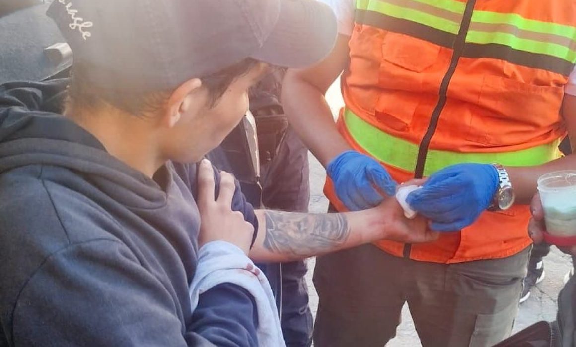 Por: Cortesía Hombre herido con cúter en Huamantla; Protección Civil atiende al instante