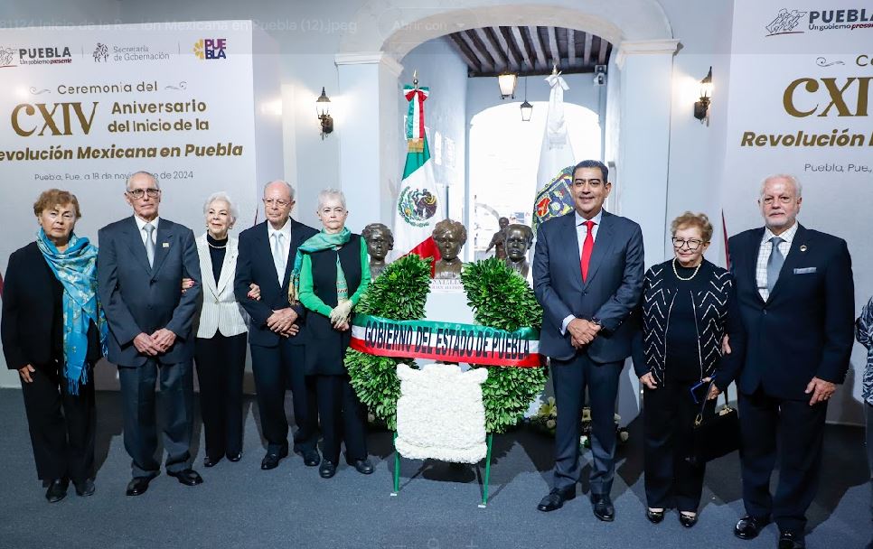 Por: Cortesía Sergio Salomón honra la Revolución Mexicana en Puebla: justicia e igualdad