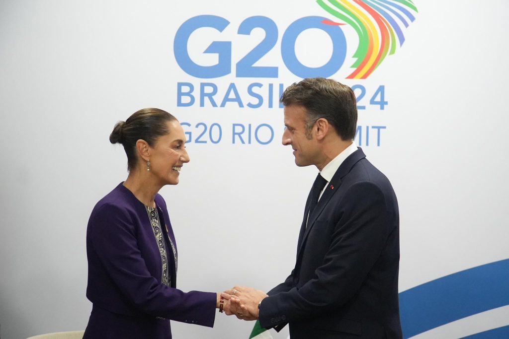 Por: Cortesía Claudia Sheinbaum y Emmanuel Macron fortalecen lazos México-Francia en el G20
