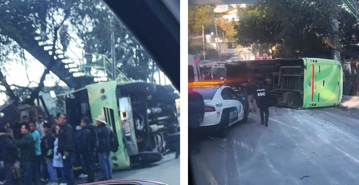 Por: Cortesía Volcadura de camión en México-Cuernavaca deja 30 heridos y caos vial