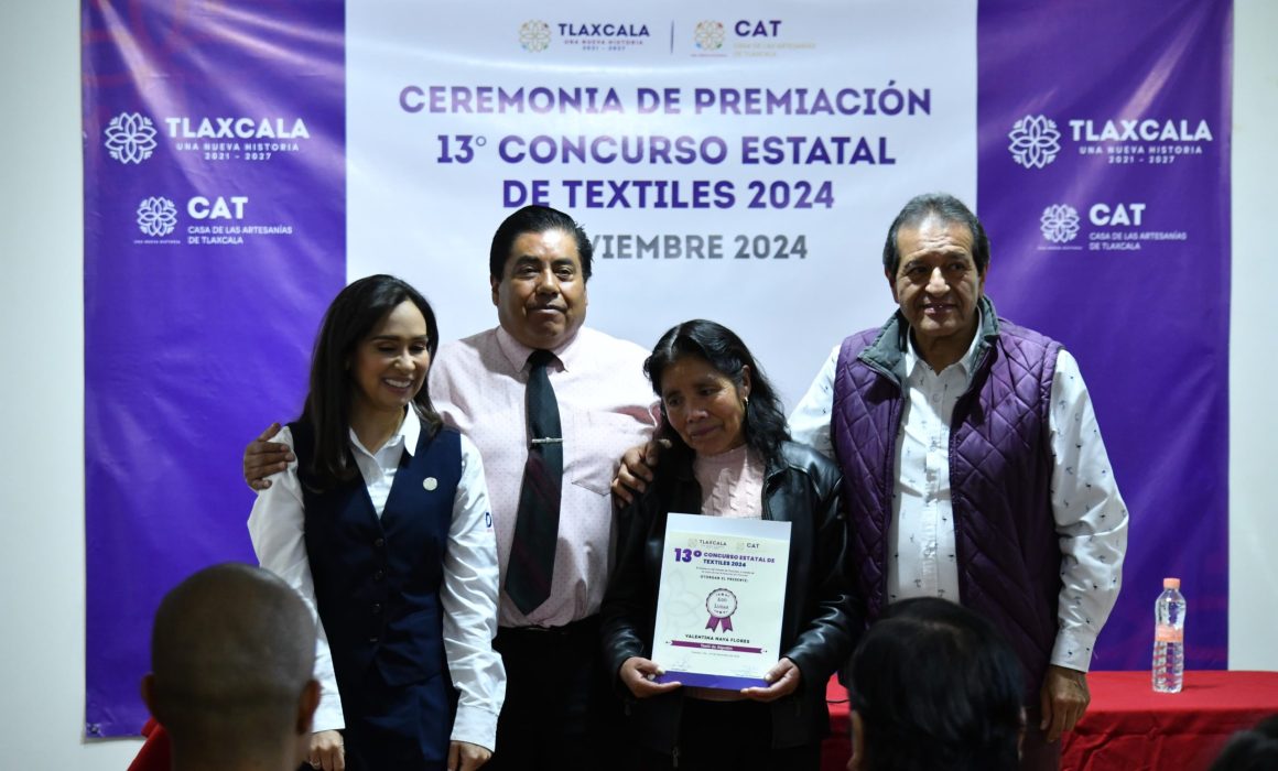 Por: Cortesía Premian a 13 artesanos tlaxcaltecas en el Concurso Estatal de Textiles 2024