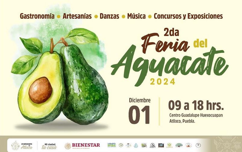 Foto: Cortesía ¡Atlixco celebra la Feria del Aguacate! Sabor, cultura y tradición