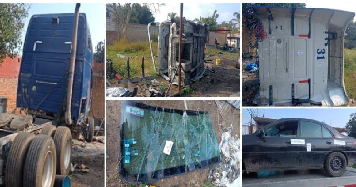 Por: Cortesía Fiscalía de Puebla asegura tractocamión robado y autopartes en Atlixco