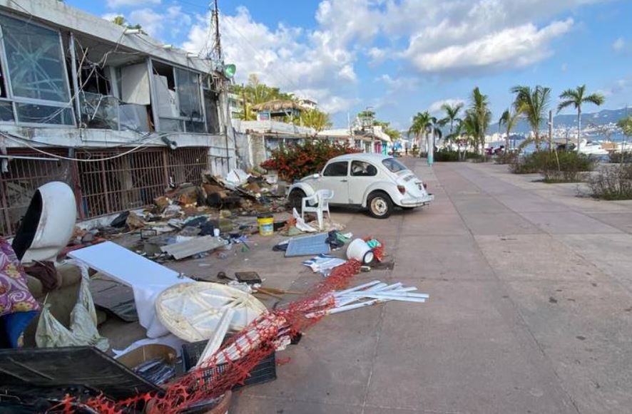 Foto: Cortesía La zona tradicional de Acapulco sigue afectada tras el paso de Otis