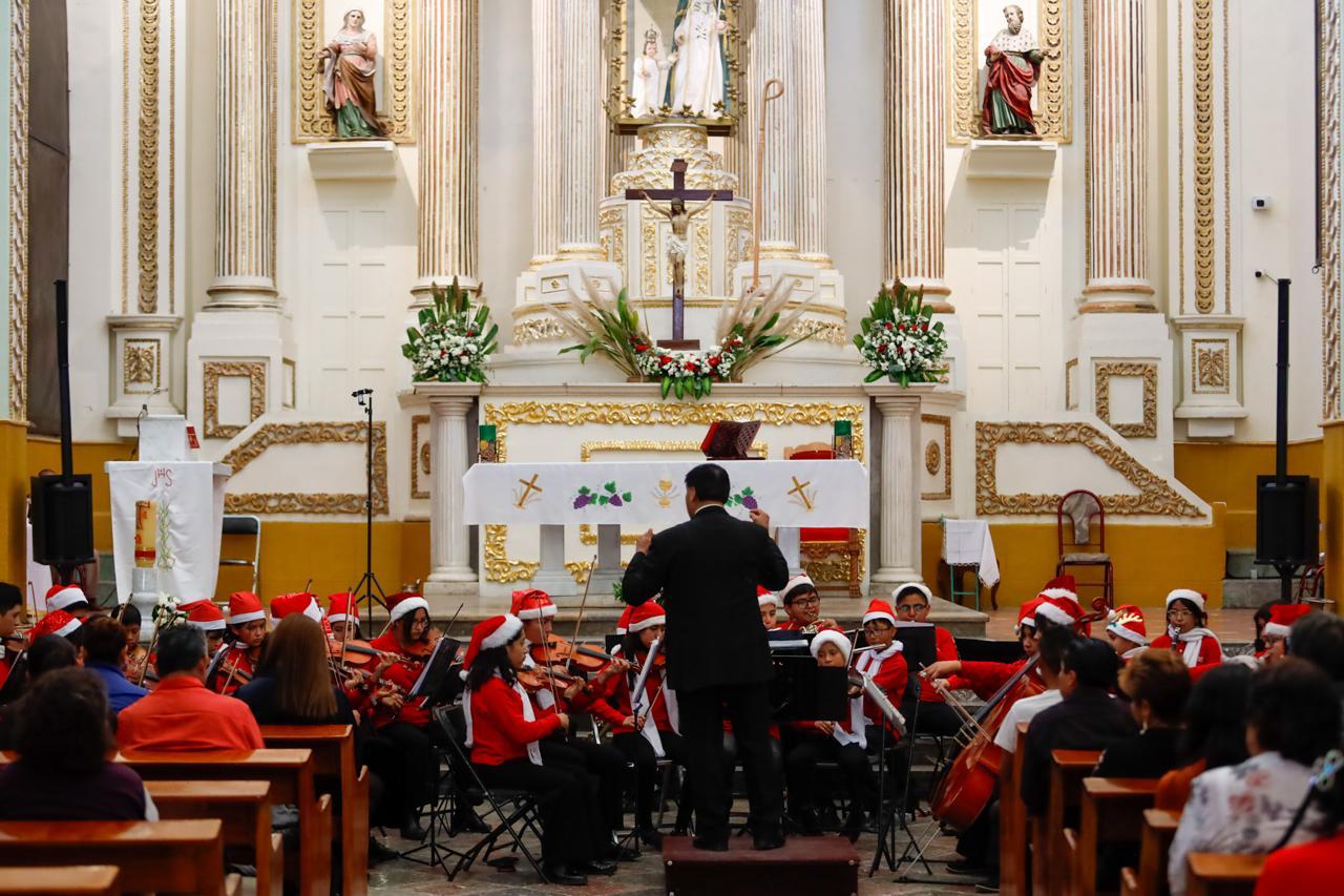 Concierto navideño emociona en Tlaxcala: talento joven en la Sinfónica Infantil