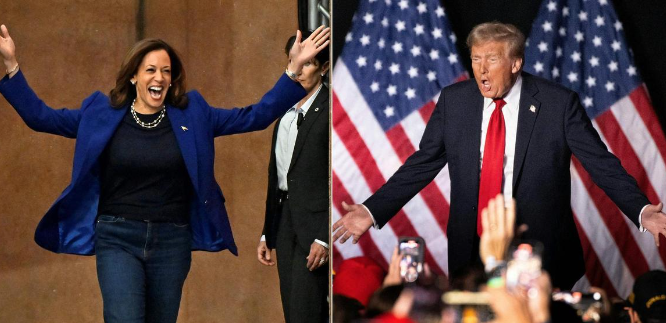 Por: Cortesía Kamala Harris y Donald Trump cierran una ajustada campaña electoral