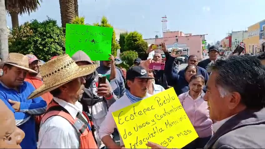 Por: Cortesía Protestan habitantes de Santa Justina Ecatepec en la presidencia de Ixtacuixtla; denuncian represión y exigen recursos financieros