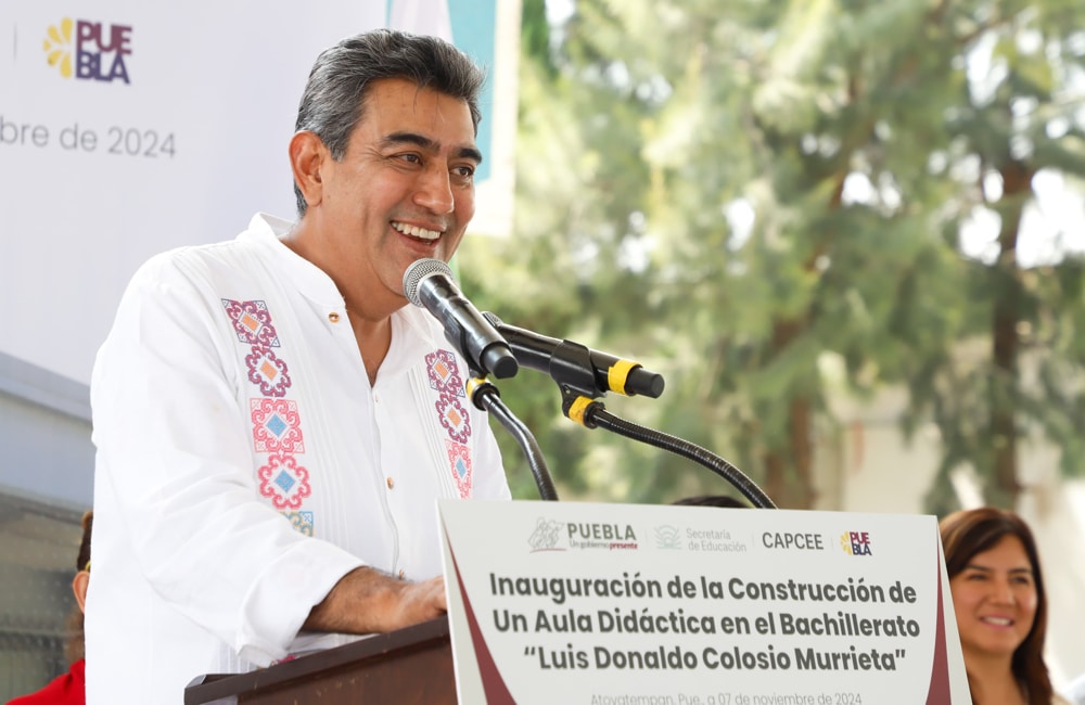 Por: Cortesía Gobernador de Puebla impulsa educación con nuevas aulas y techos en escuelas