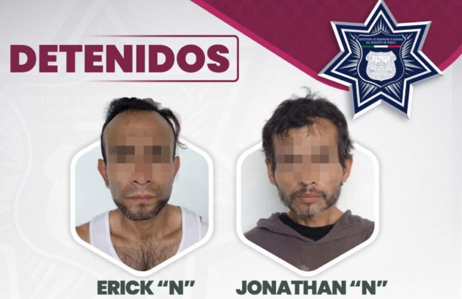 Por: Cortesía SSC de Puebla detiene a dos acusados de robo en operativos en el norte y oriente