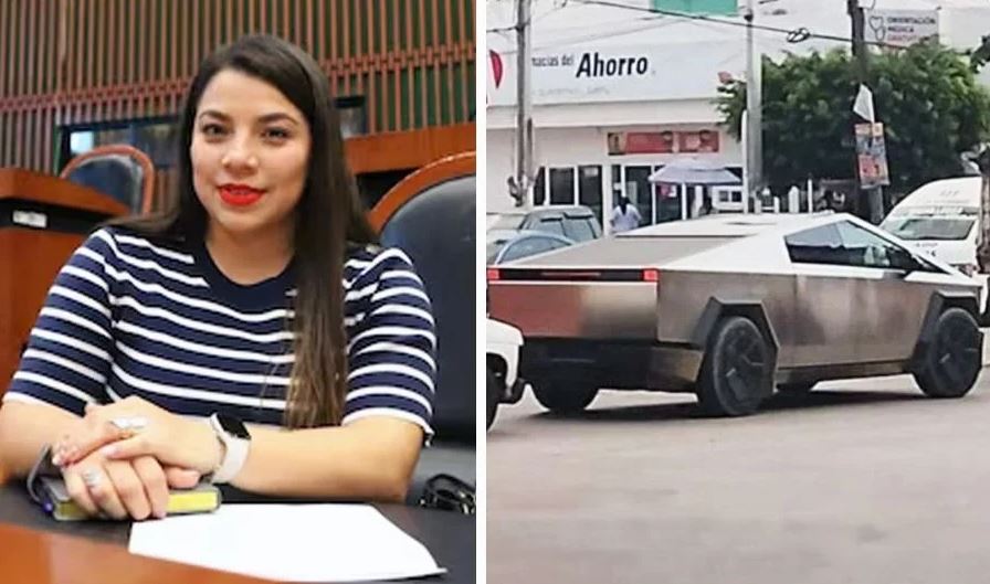 Por: Cortesía Diputada Morena genera controversia por aparecer en una Tesla Cybertruck