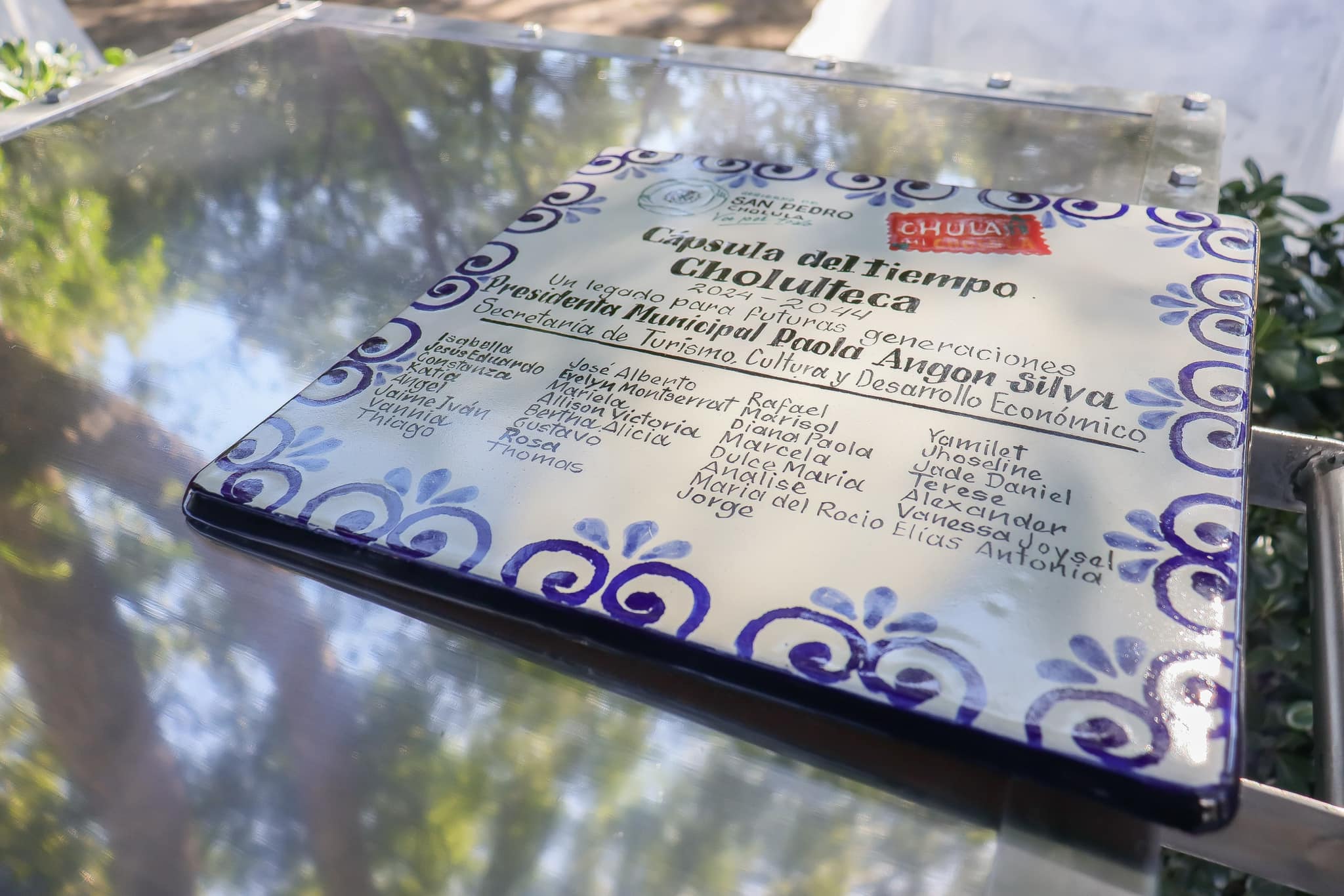 Por: Cortesía Lula Pineda Reconocimiento al Pentathlón Deportivo Militarizado Universitario y entierro de Cápsula del Tiempo en San Pedro Cholula