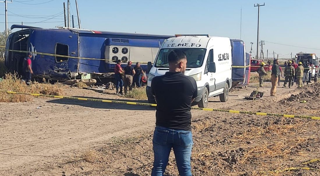 Por: Cortesía Volcadura de autobús con pacientes del IMSS deja 20 heridos en Gómez Palacio