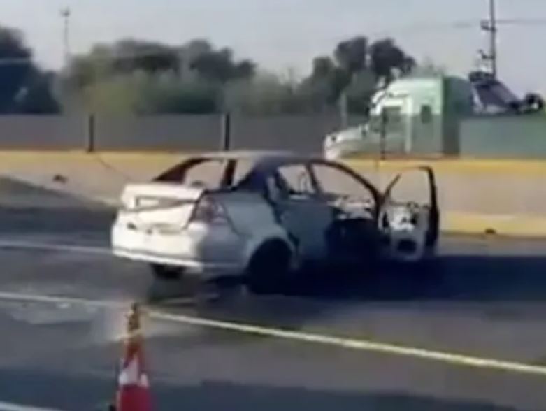 Por: Cortesía Hallan tres cuerpos calcinados tras incendio en la autopista México-Puebla