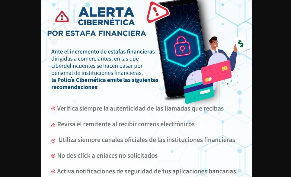 Por: Cortesía Policía Cibernética CDMX alerta sobre nueva estafa financiera a comerciantes