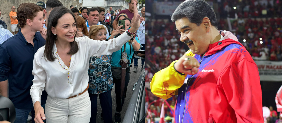 Por: Cortesía Nicolás Maduro asegura que María Corina Machado huyó a España; ella lo niega