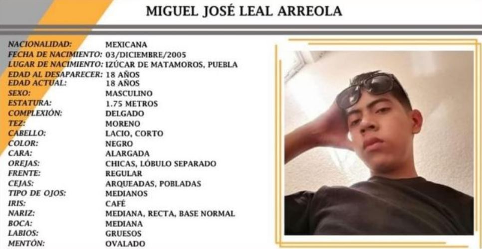 Por: Cortesía Encuentran sin vida a Miguel José Leal tras días de búsqueda en Puebla