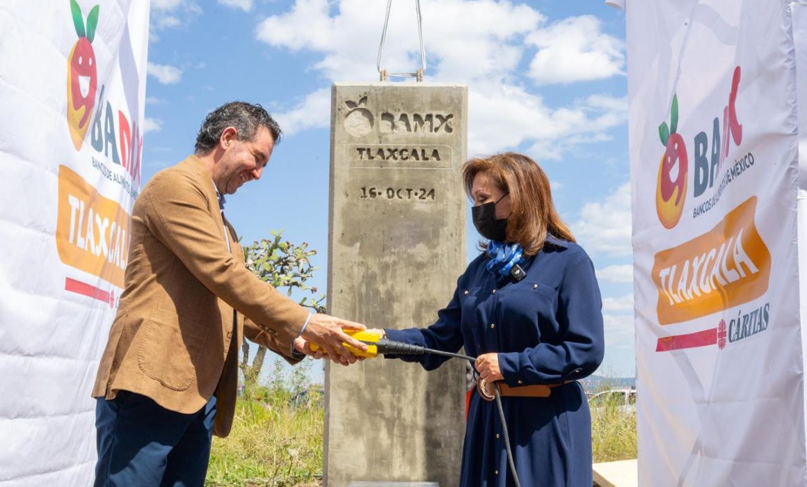 Por: Cortesía Primera piedra del Banco de Alimentos Tlaxcala: apoyo a los más vulnerables