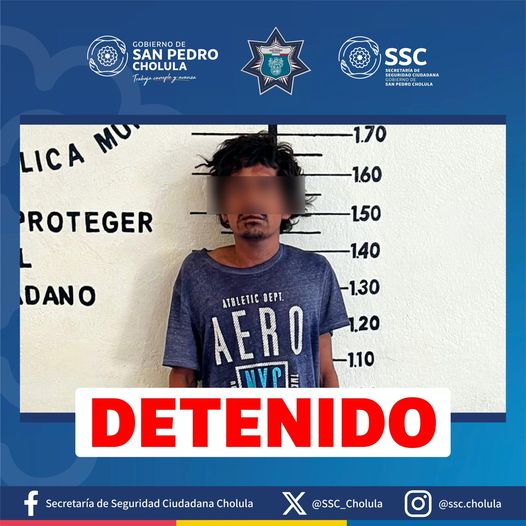 Por: Cortesía Lula Pineda Detienen a Gustavo Francisco “N” por presunto hallanamiento en Santiago Momoxpan