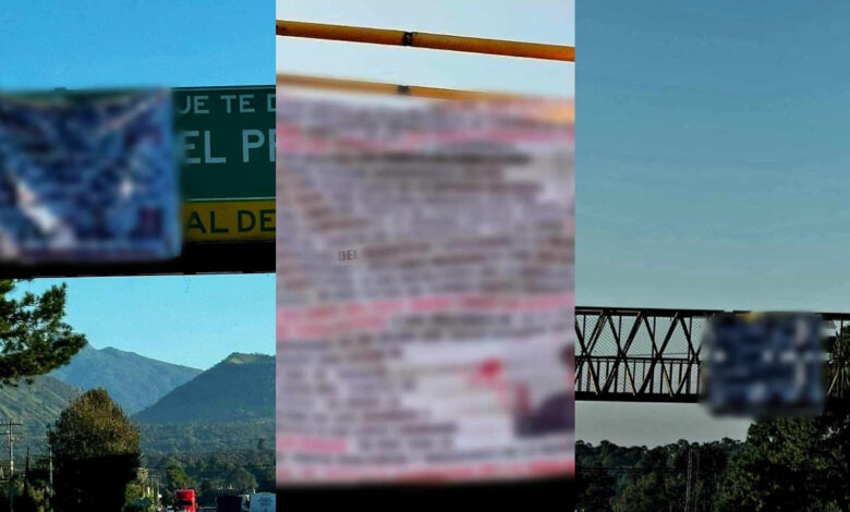 Por: Cortesía Mensajes acusan a mando militar en Morelia, Uruapan y Apatzingán; retiran mantas en operativo