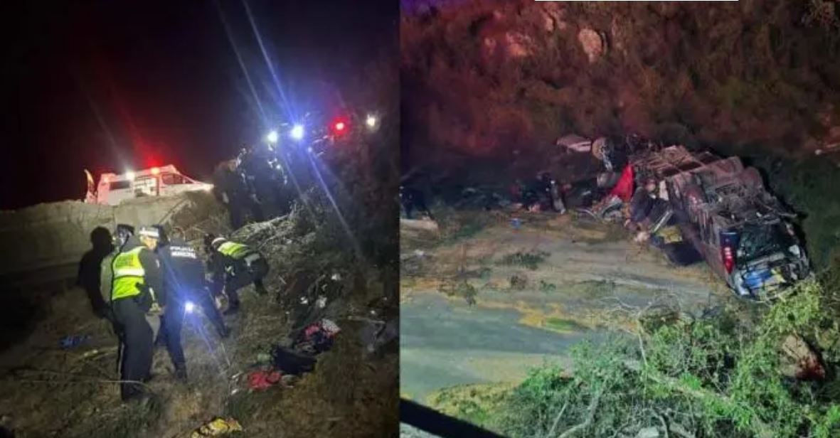 Por: Cortesía Accidente en Zacatecas: 24 muertos y 5 heridos al desbarrancar autobús