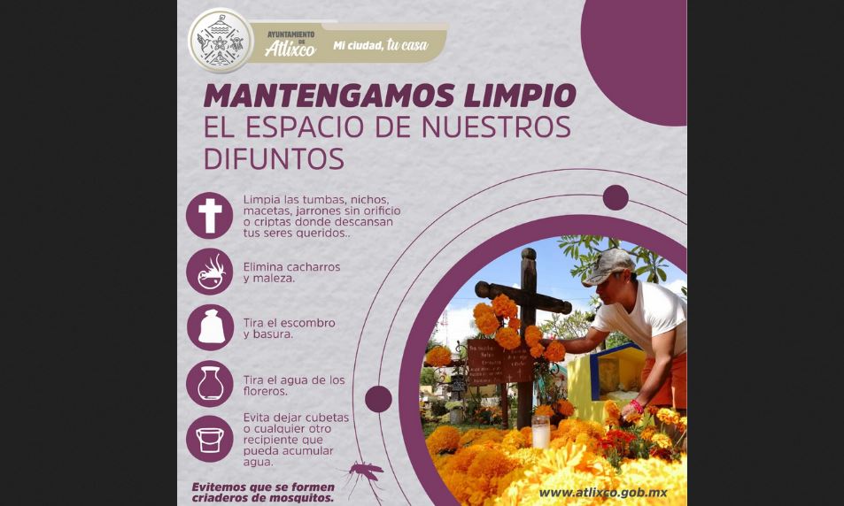 Por: Cortesía Atlixco emite recomendaciones para un Día de Muertos seguro y saludable