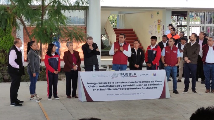 Por: Cortesía Gobierno y Ayuntamiento de Puebla colaborarán en instalación de techados escolares