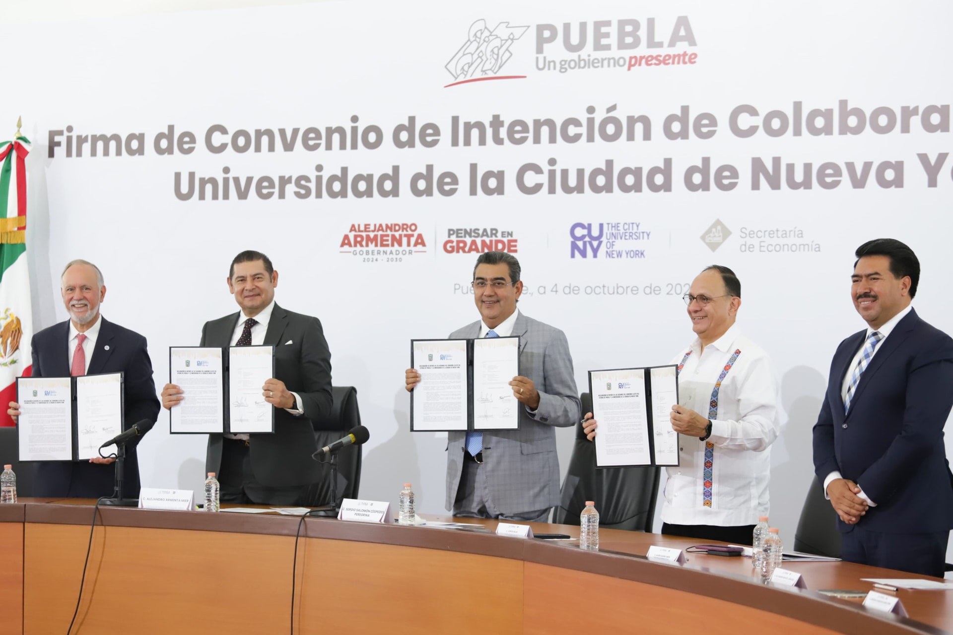 Por: Cortesía Puebla firma convenio con Universidad de Nueva York para impulsar la educación