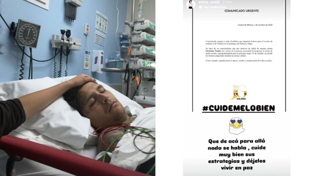 Por: Cortesía Christian Nodal hospitalizado: ¿infección estomacal o congestión alcohólica?