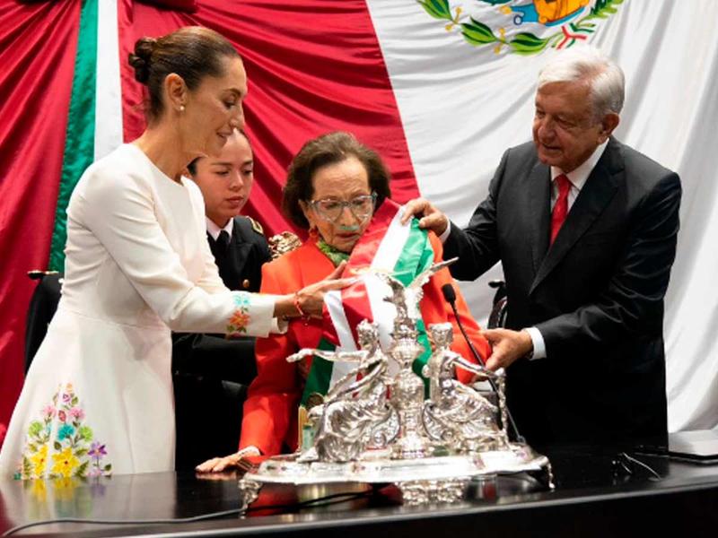 Por: Cortesía Claudia Sheinbaum lamenta fallecimiento de Ifigenia Martínez y rechaza críticas conservadoras