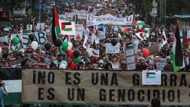Por: Cortesía Protesta en Ciudad de México contra el “genocidio sionista” en apoyo a Palestina